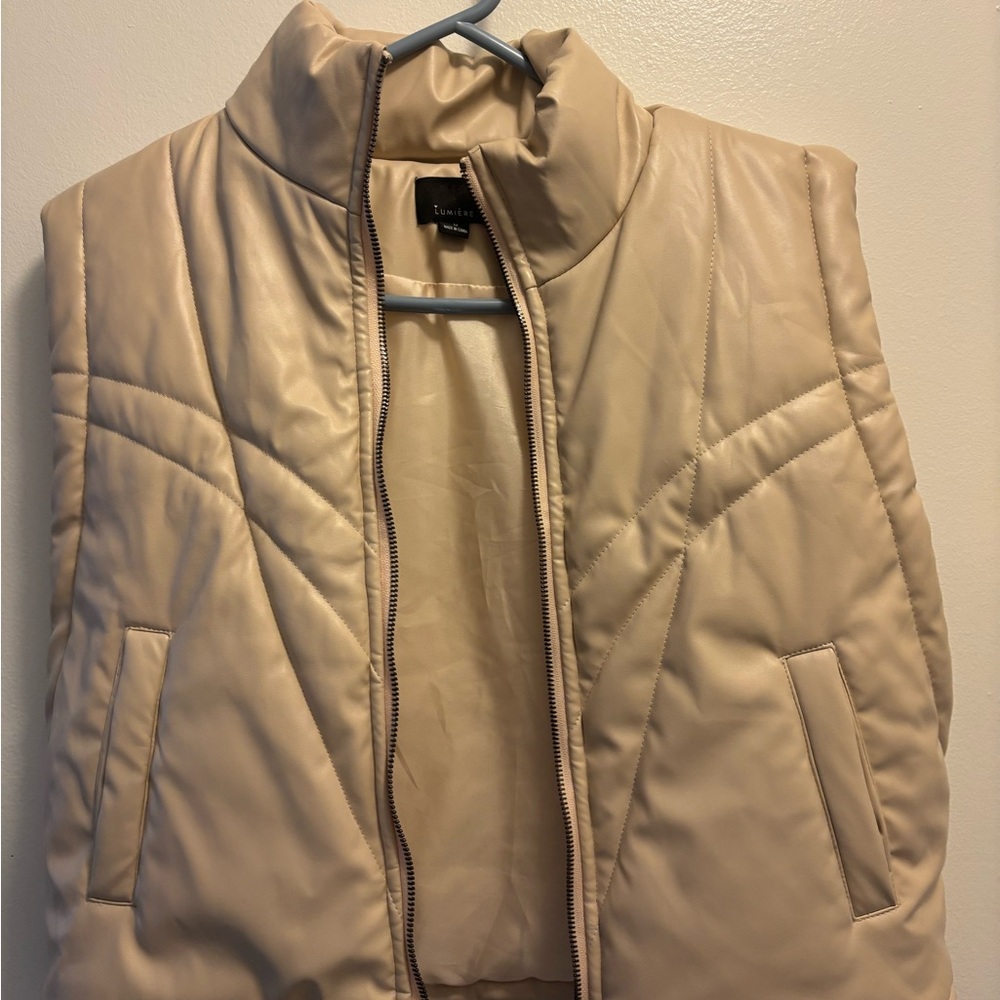Light Tan Quilted Vest